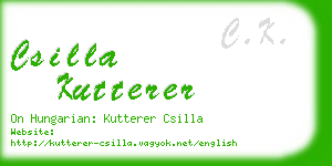 csilla kutterer business card